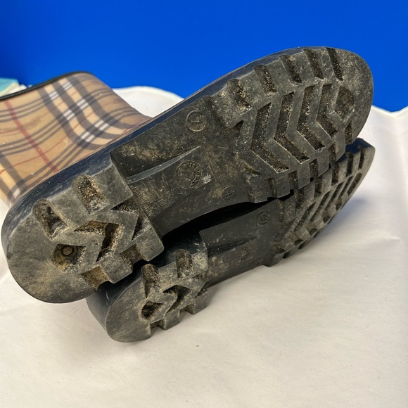 Burberry Check Print Ladies Brown Rain Boots sz US 9/ UK 7/ EU 41 - Picture 5 of 5